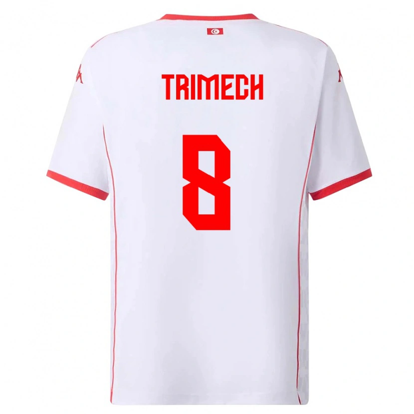 Danxen Dámské Tunisko Anas Trimech #8 Bílá Červená Daleko Hráčské Dresy 26-28 Dres