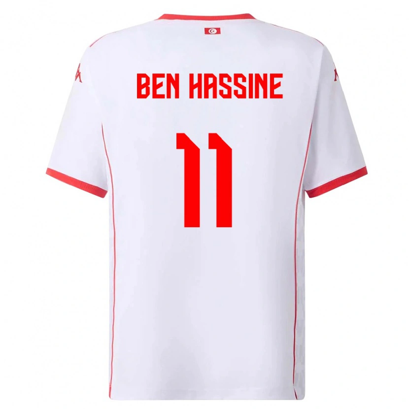Danxen Dámské Tunisko Othmen Ben Hassine #11 Bílá Červená Daleko Hráčské Dresy 26-28 Dres