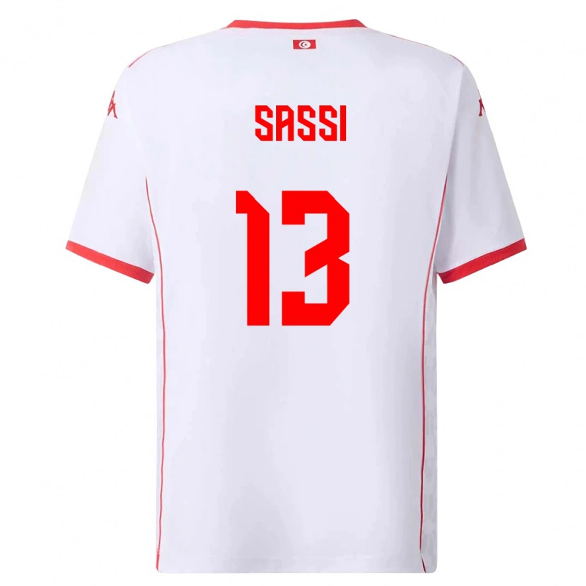 Danxen Dámské Tunisko Ferjani Sassi #13 Bílá Červená Daleko Hráčské Dresy 26-28 Dres