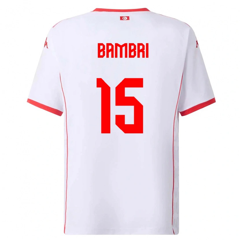 Danxen Dámské Tunisko Ahmed Bambri #15 Bílá Červená Daleko Hráčské Dresy 26-28 Dres