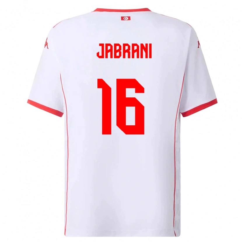 Danxen Dámské Tunisko Soulaima Jabrani #16 Bílá Červená Daleko Hráčské Dresy 26-28 Dres