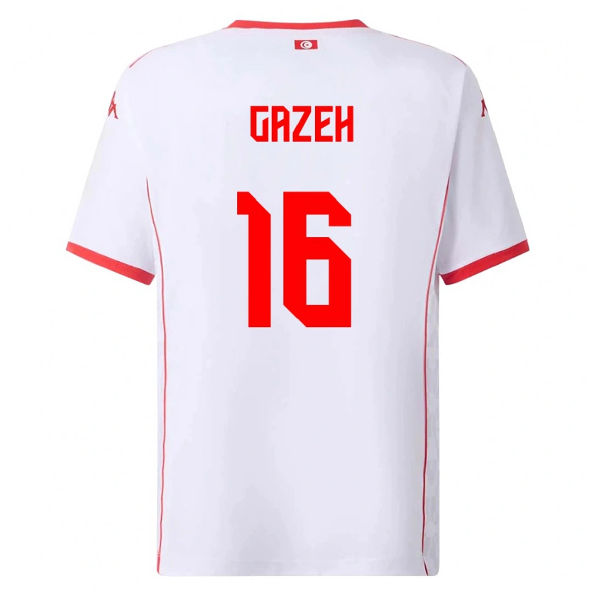 Danxen Dámské Tunisko Raed Gazeh #16 Bílá Červená Daleko Hráčské Dresy 26-28 Dres