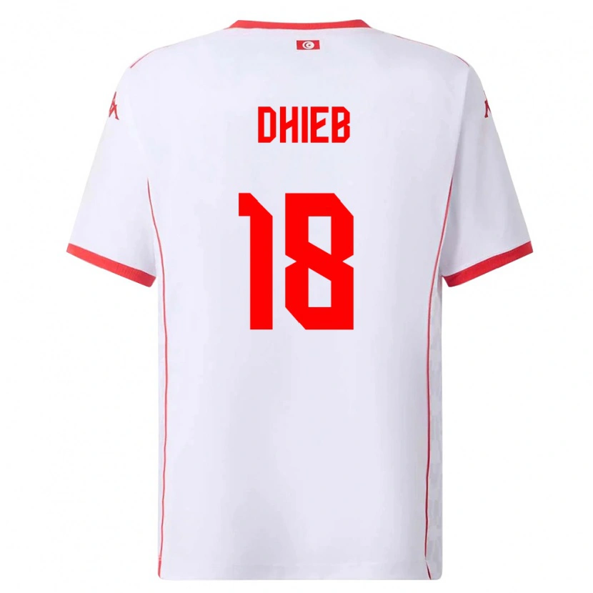 Danxen Dámské Tunisko Taha Dhieb #18 Bílá Červená Daleko Hráčské Dresy 26-28 Dres