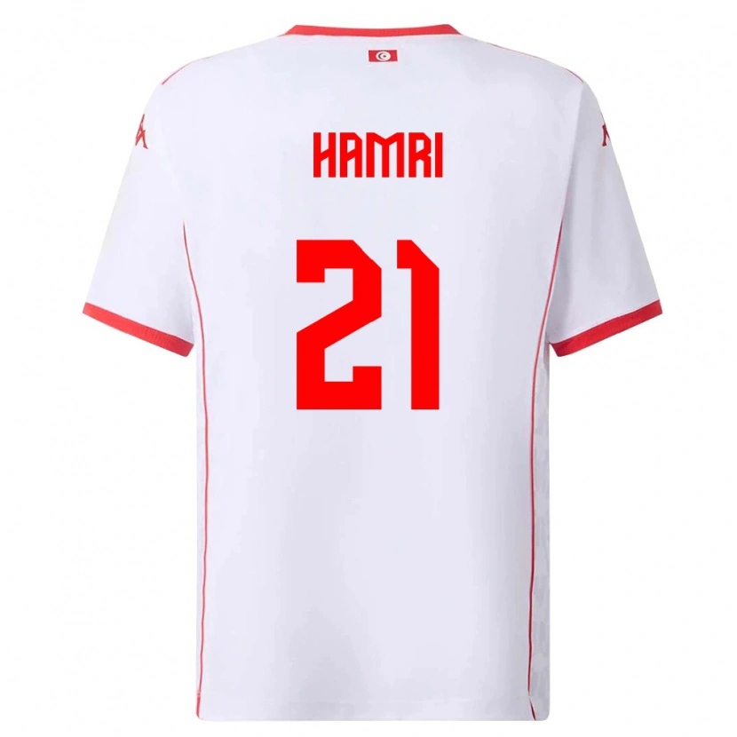 Danxen Dámské Tunisko Rabii Hamri #21 Bílá Červená Daleko Hráčské Dresy 26-28 Dres