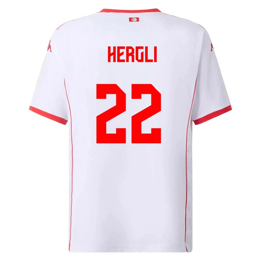 Danxen Dámské Tunisko Said Hergli #22 Bílá Červená Daleko Hráčské Dresy 26-28 Dres