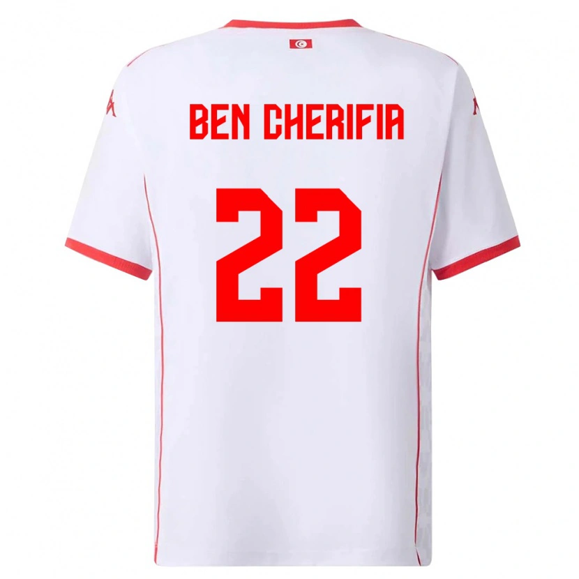 Danxen Dámské Tunisko Moez Ben Cherifia #22 Bílá Červená Daleko Hráčské Dresy 26-28 Dres