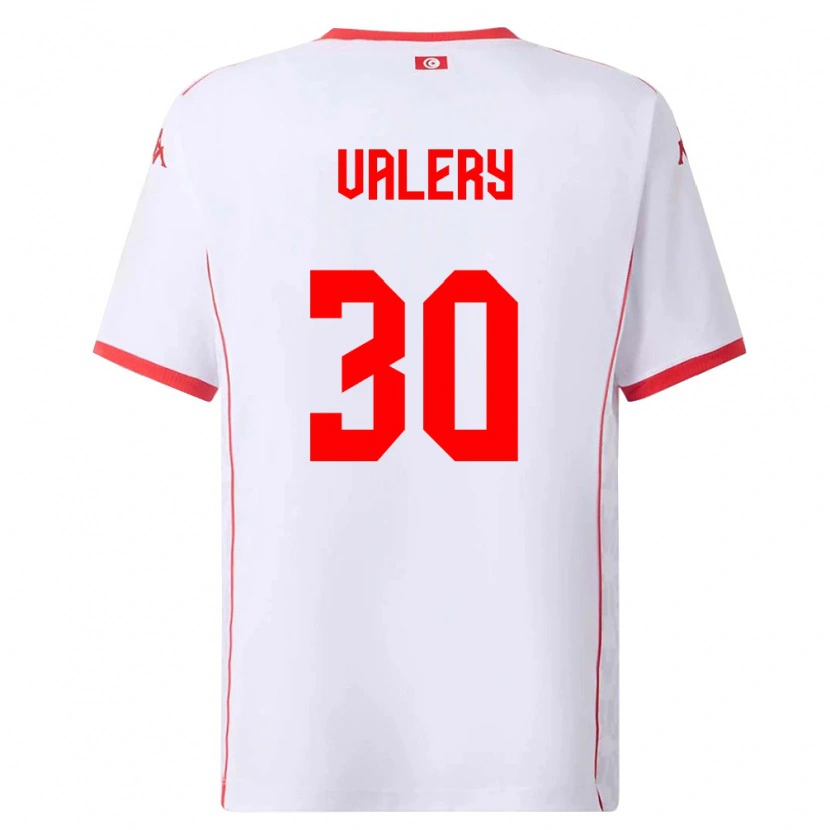 Danxen Dámské Tunisko Yann Valery #30 Bílá Červená Daleko Hráčské Dresy 26-28 Dres