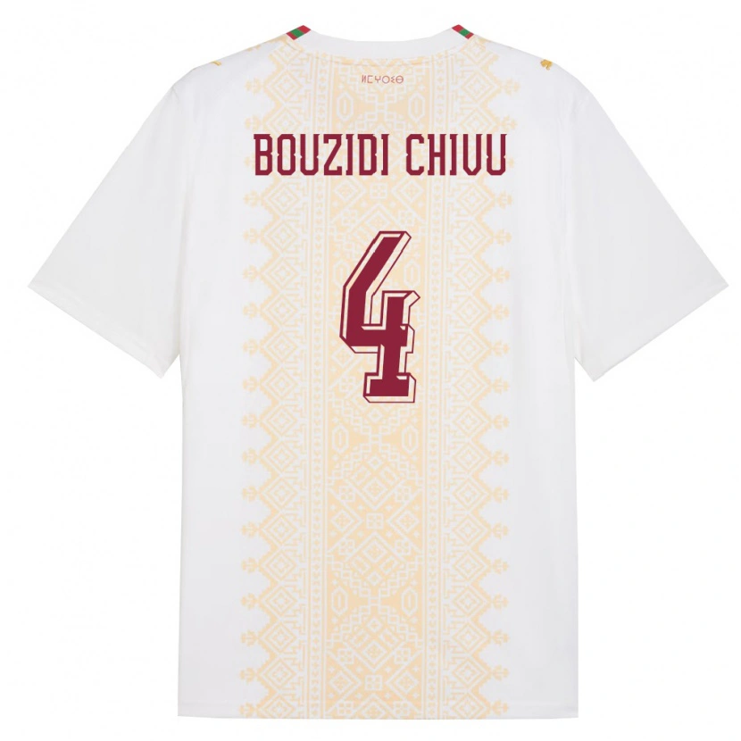 Danxen Dámské Maroko Rayan Bouzidi Chivu #4 Bílá Zlatá Červená Daleko Hráčské Dresy 26-28 Dres