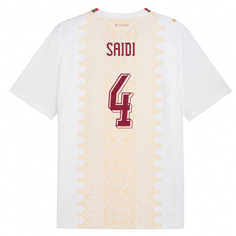 Danxen Dámské Maroko Obaid Saidi #4 Bílá Zlatá Červená Daleko Hráčské Dresy 26-28 Dres