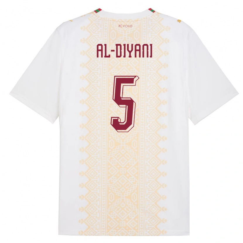 Danxen Dámské Maroko Ilyas Al-Diyani #5 Bílá Zlatá Červená Daleko Hráčské Dresy 26-28 Dres