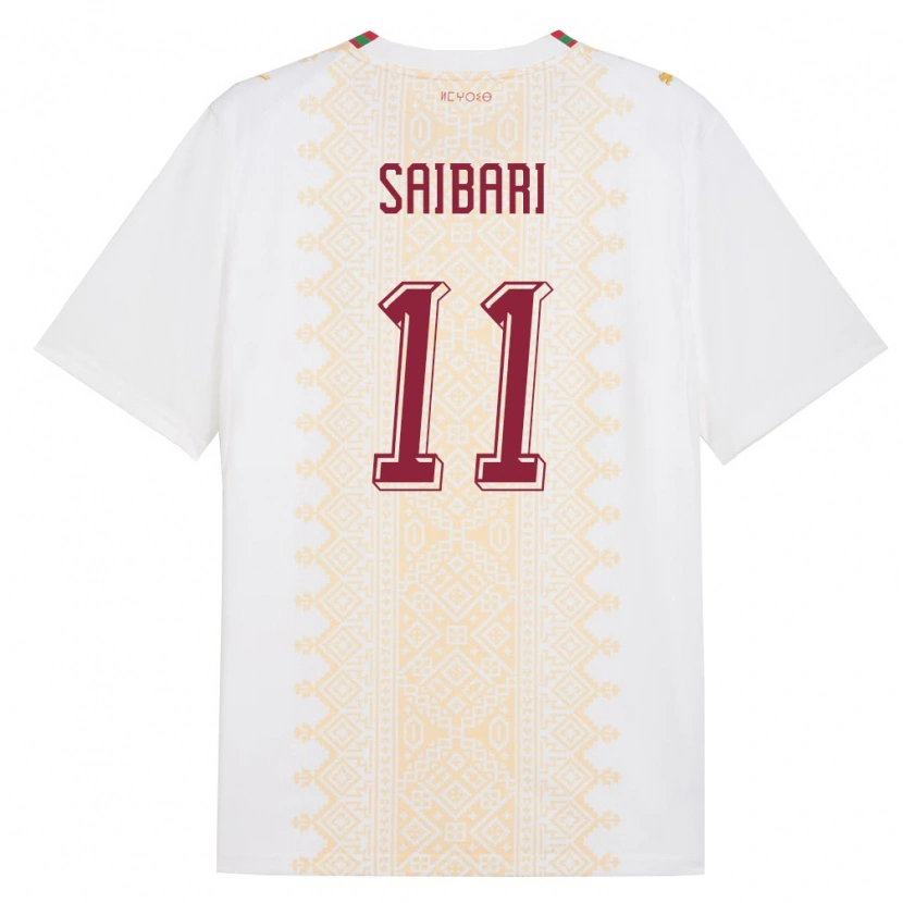Danxen Dámské Maroko Ismael Saibari #11 Bílá Zlatá Červená Daleko Hráčské Dresy 26-28 Dres