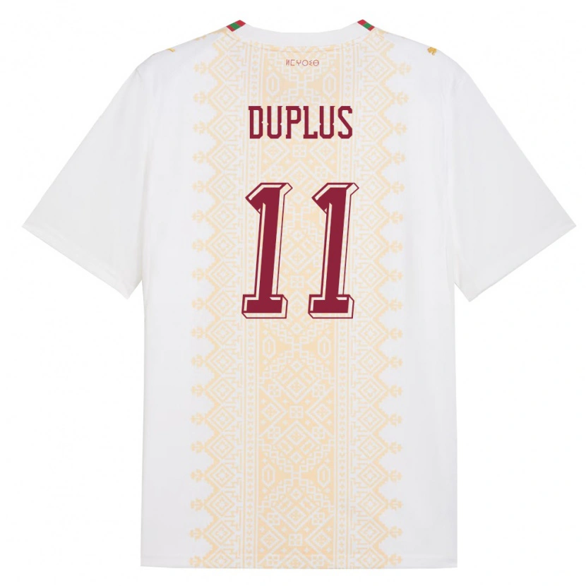Danxen Dámské Maroko Souleymane Duplus #11 Bílá Zlatá Červená Daleko Hráčské Dresy 26-28 Dres