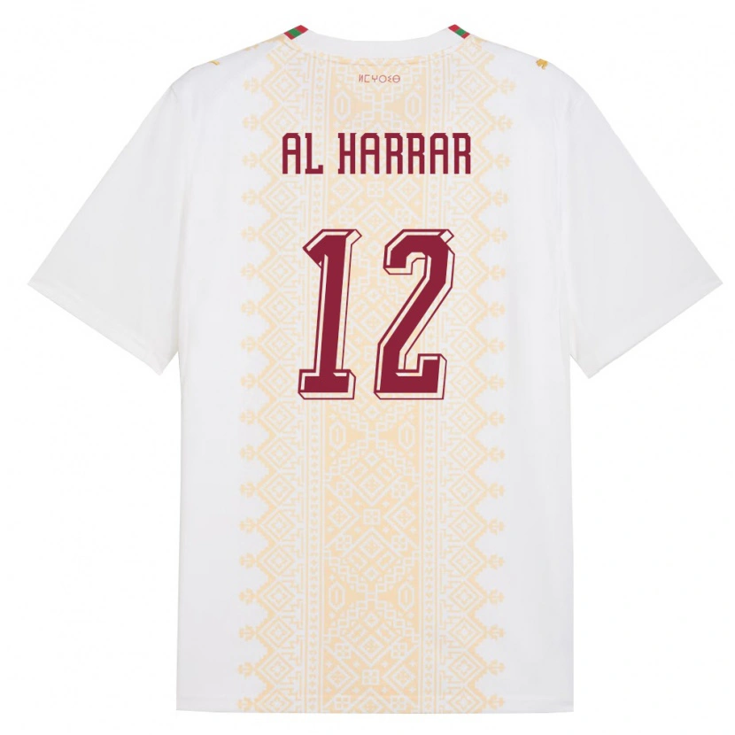 Danxen Dámské Maroko El Mehdi Al Harrar #12 Bílá Zlatá Červená Daleko Hráčské Dresy 26-28 Dres
