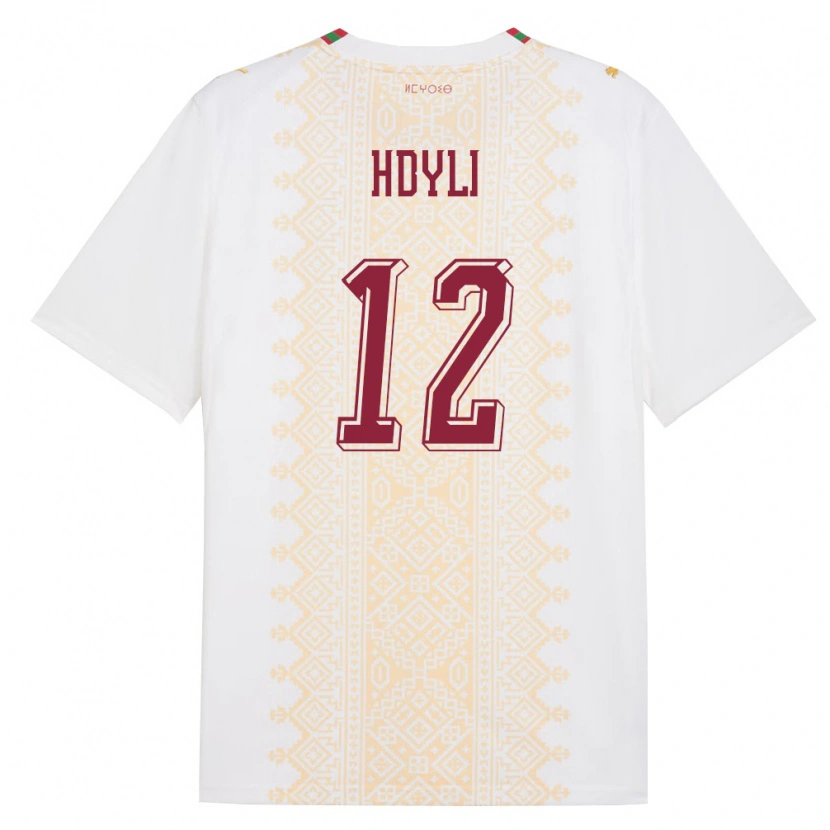 Danxen Dámské Maroko Ayoub Hdyli #12 Bílá Zlatá Červená Daleko Hráčské Dresy 26-28 Dres