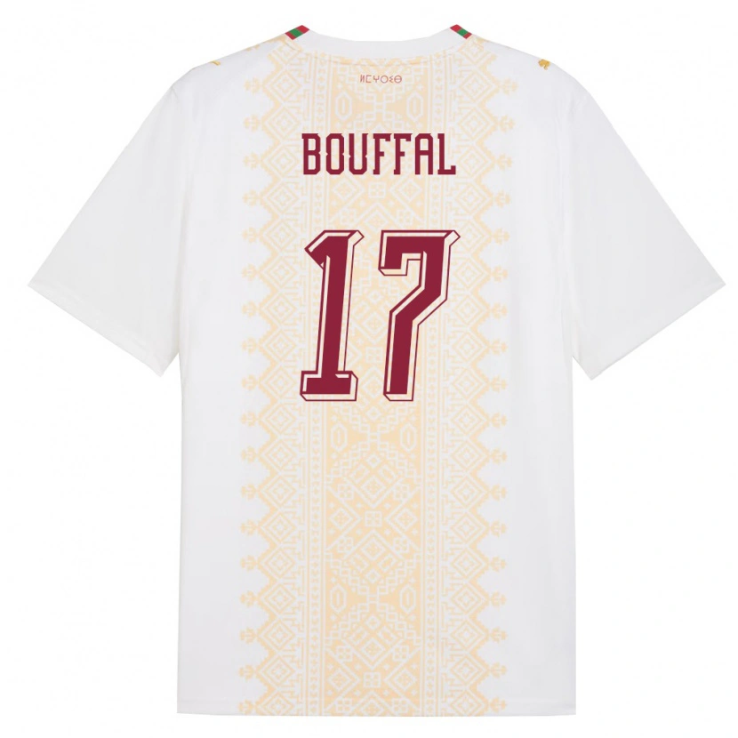 Danxen Dámské Maroko Soufiane Bouffal #17 Bílá Zlatá Červená Daleko Hráčské Dresy 26-28 Dres