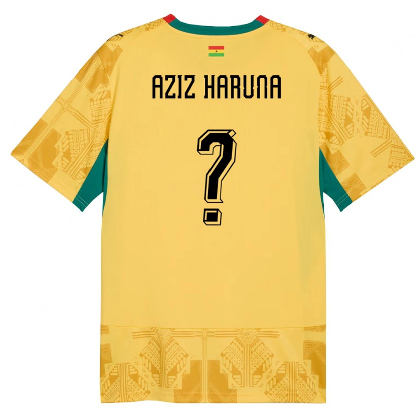 Danxen Dámské Ghana Dari Aziz Haruna #0 Žlutá Červená Černá Daleko Hráčské Dresy 26-28 Dres