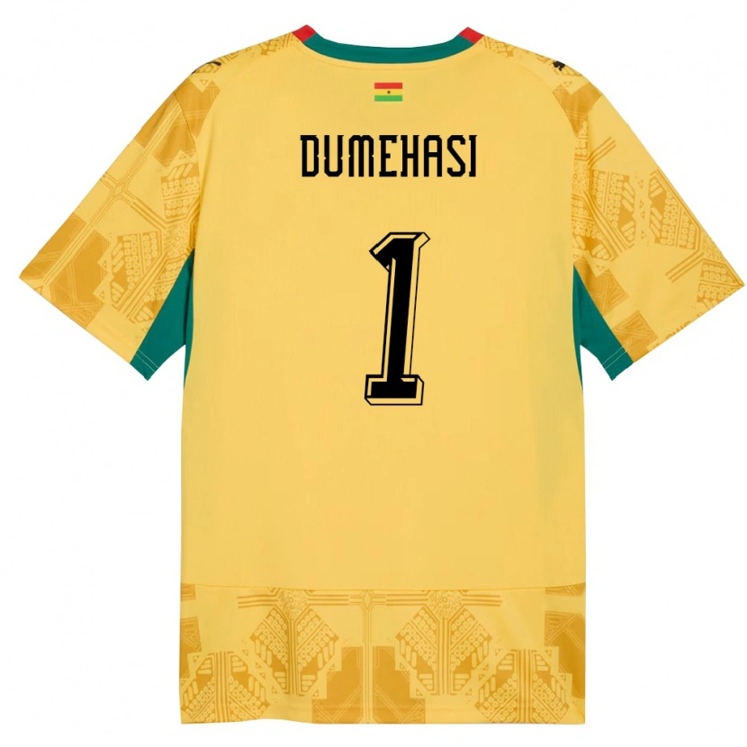 Danxen Dámské Ghana Fafali Dumehasi #1 Žlutá Červená Černá Daleko Hráčské Dresy 26-28 Dres