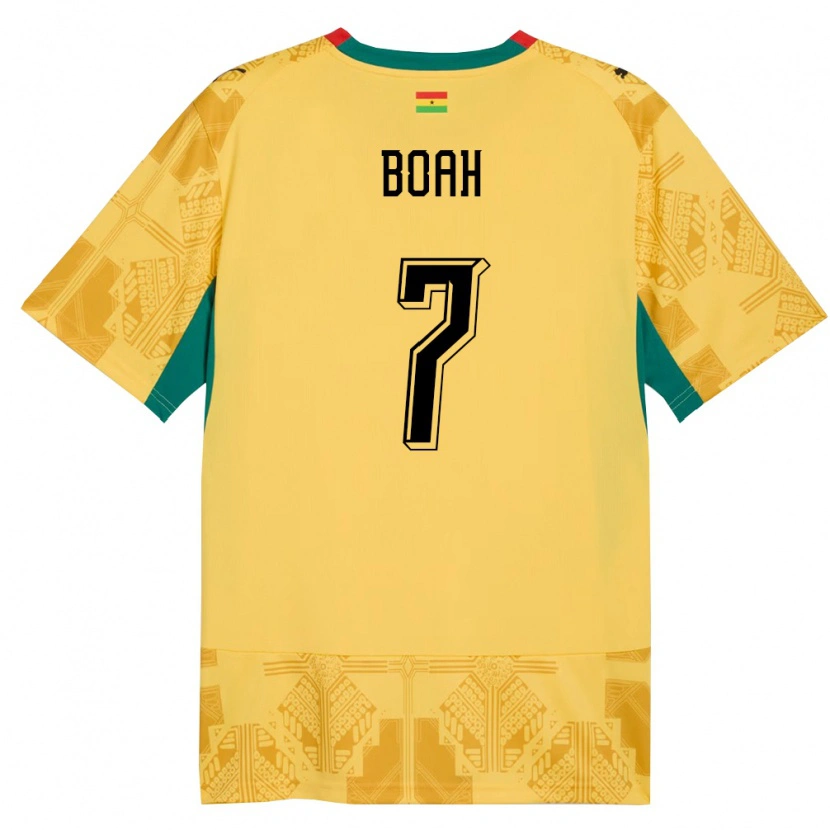 Danxen Dámské Ghana Collins Boah #7 Žlutá Červená Černá Daleko Hráčské Dresy 26-28 Dres