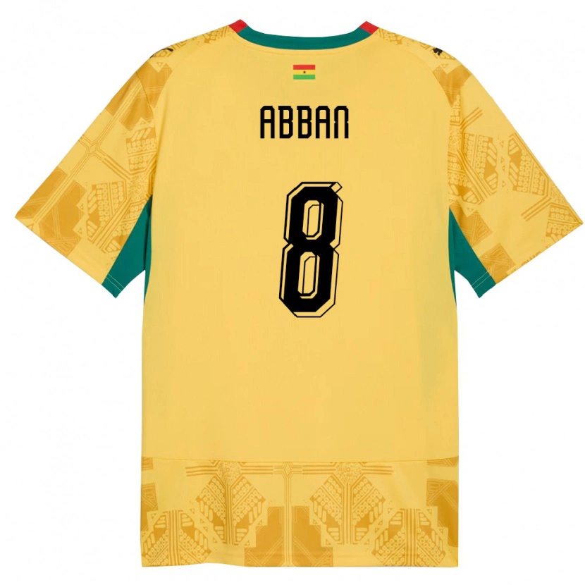 Danxen Dámské Ghana Ebenezer Abban #8 Žlutá Červená Černá Daleko Hráčské Dresy 26-28 Dres