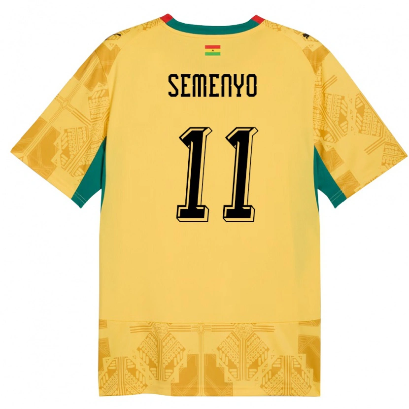 Danxen Dámské Ghana Antoine Semenyo #11 Žlutá Červená Černá Daleko Hráčské Dresy 26-28 Dres