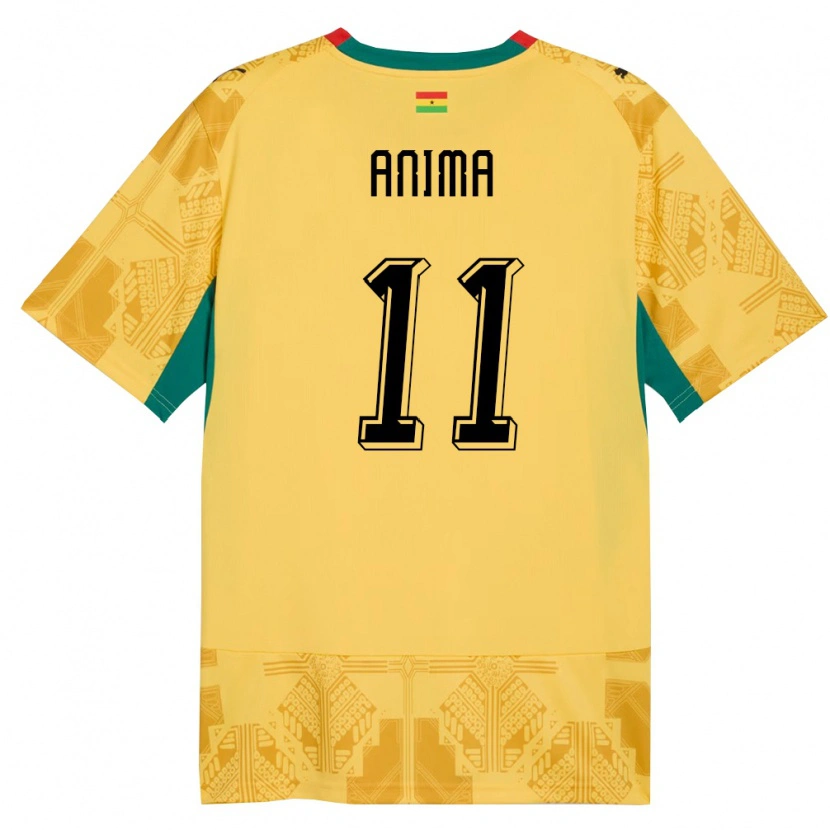 Danxen Dámské Ghana Naomi Anima #11 Žlutá Červená Černá Daleko Hráčské Dresy 26-28 Dres