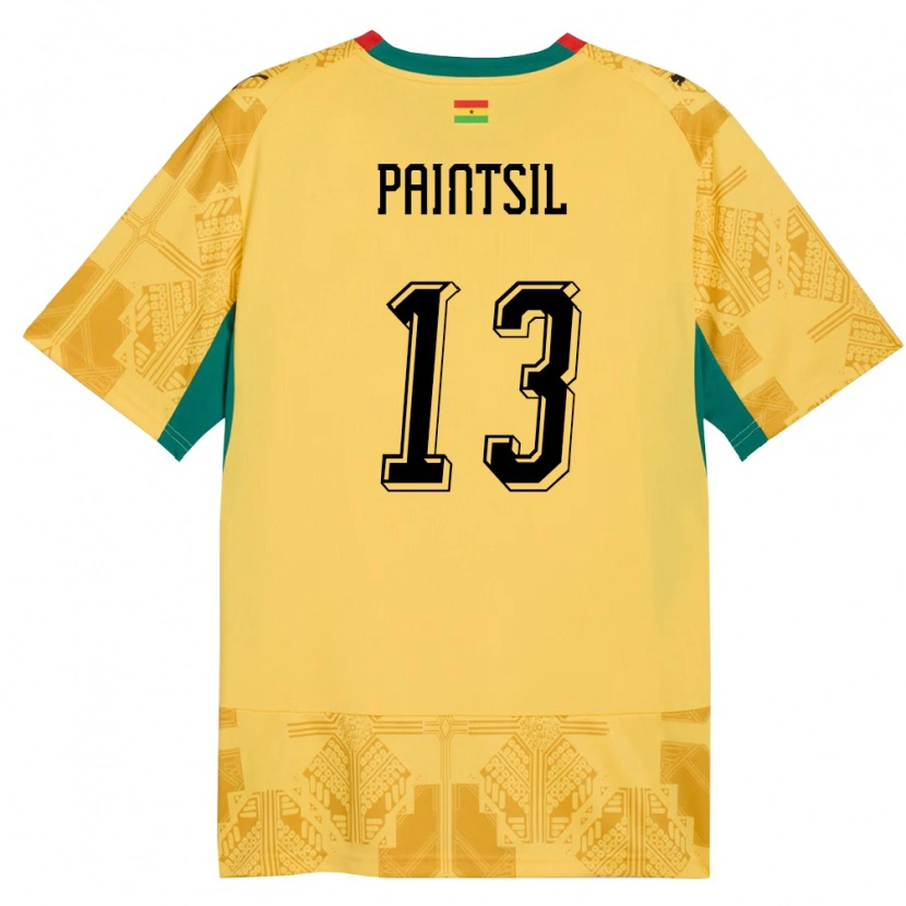 Danxen Dámské Ghana Joseph Paintsil #13 Žlutá Červená Černá Daleko Hráčské Dresy 26-28 Dres