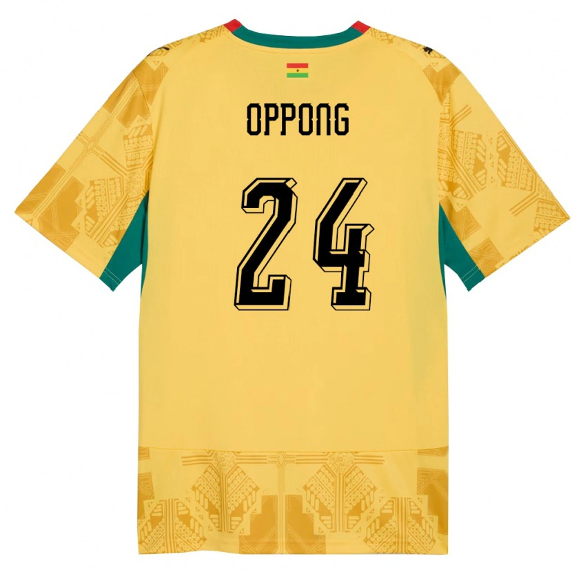 Danxen Dámské Ghana Kojo Peprah Oppong #24 Žlutá Červená Černá Daleko Hráčské Dresy 26-28 Dres