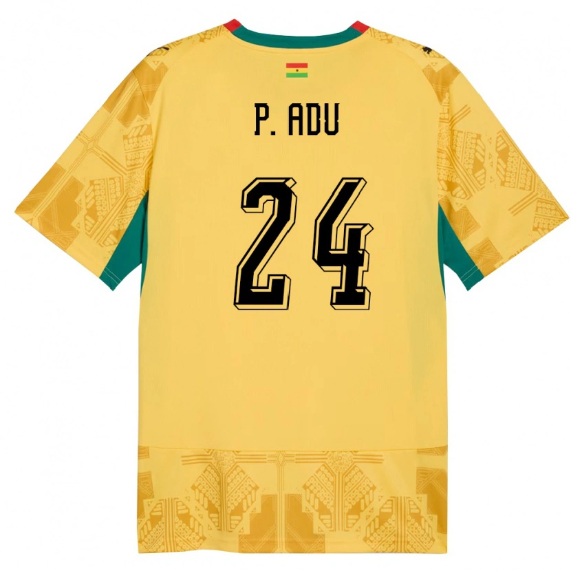 Danxen Dámské Ghana Prince Adu #24 Žlutá Červená Černá Daleko Hráčské Dresy 26-28 Dres
