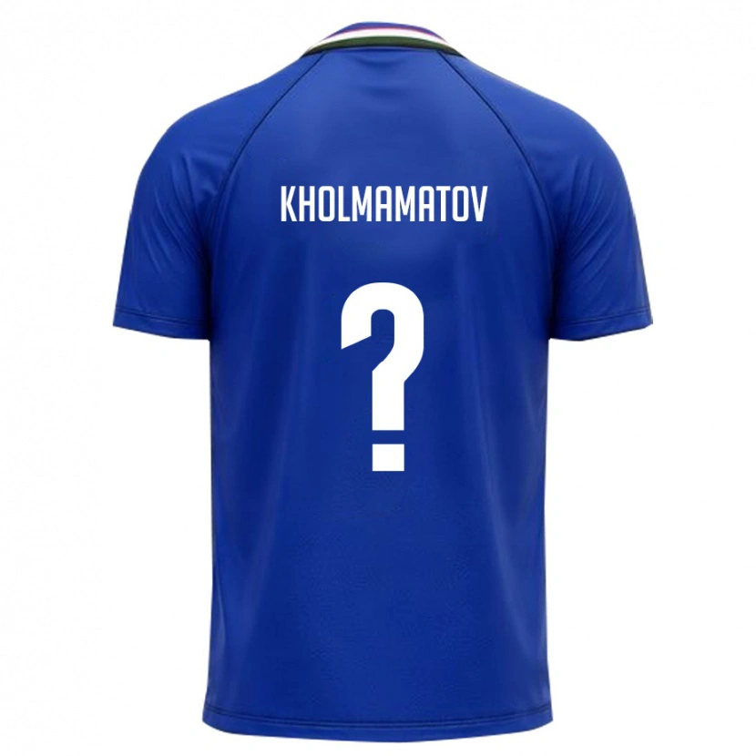 Danxen Dětské Uzbekistán Abdullokh Kholmamatov #0 Královská Modrá Bílá Domů Hráčské Dresy 26-28 Dres
