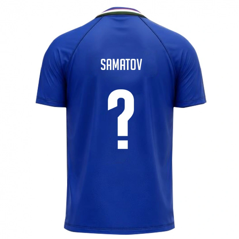Danxen Dětské Uzbekistán Bekhruz Samatov #0 Královská Modrá Bílá Domů Hráčské Dresy 26-28 Dres