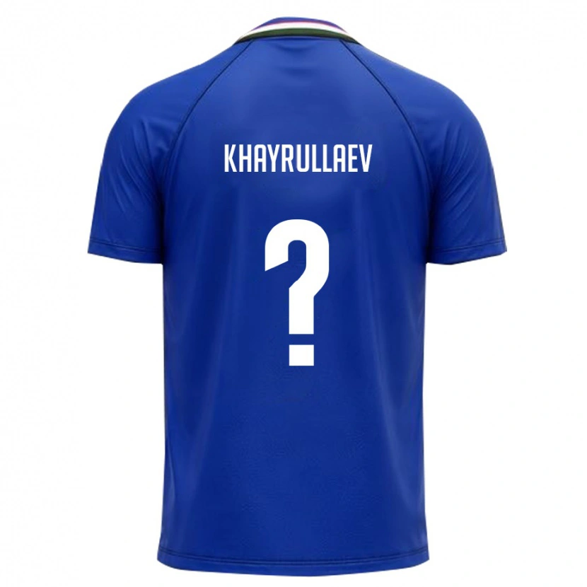 Danxen Dětské Uzbekistán Ulugbek Khayrullaev #0 Královská Modrá Bílá Domů Hráčské Dresy 26-28 Dres