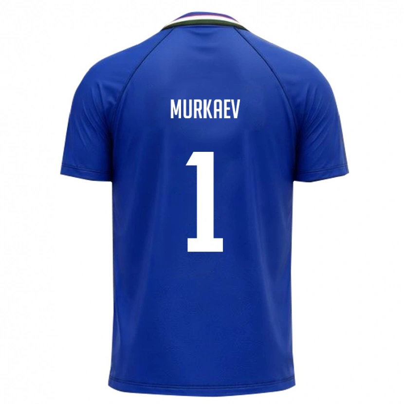 Danxen Dětské Uzbekistán Maksim Murkaev #1 Královská Modrá Bílá Domů Hráčské Dresy 26-28 Dres