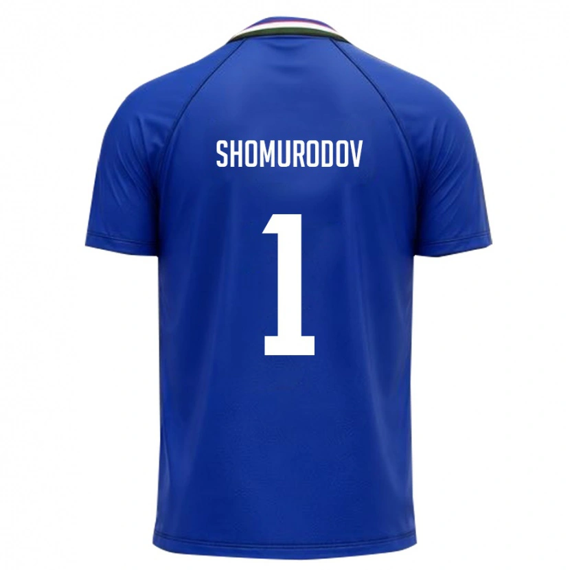 Danxen Dětské Uzbekistán Olim Shomurodov #1 Královská Modrá Bílá Domů Hráčské Dresy 26-28 Dres