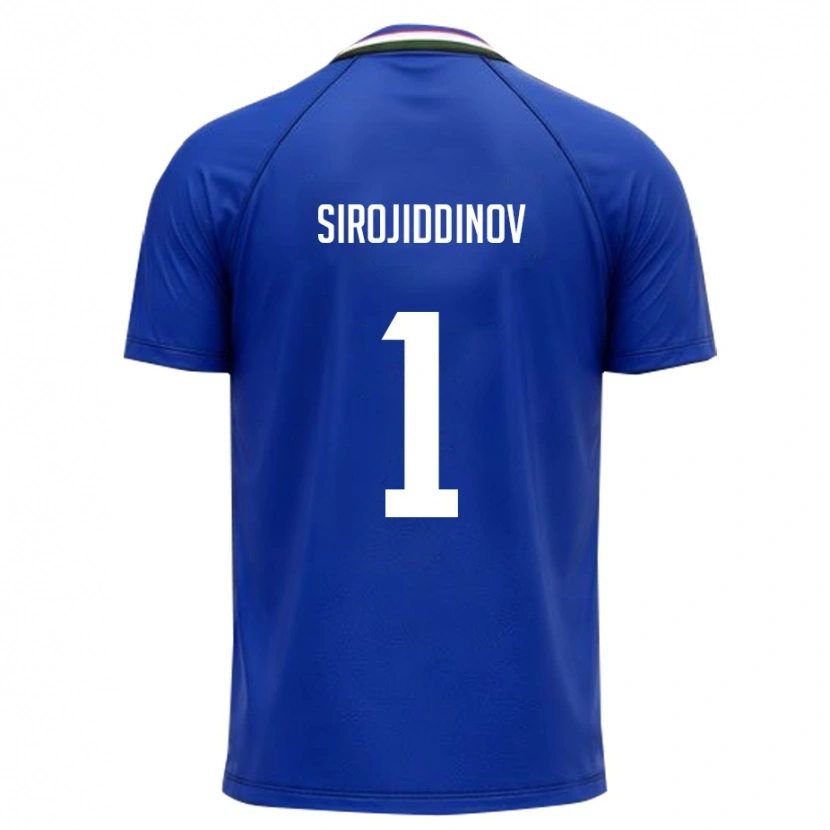 Danxen Dětské Uzbekistán Mekhrojbek Sirojiddinov #1 Královská Modrá Bílá Domů Hráčské Dresy 26-28 Dres