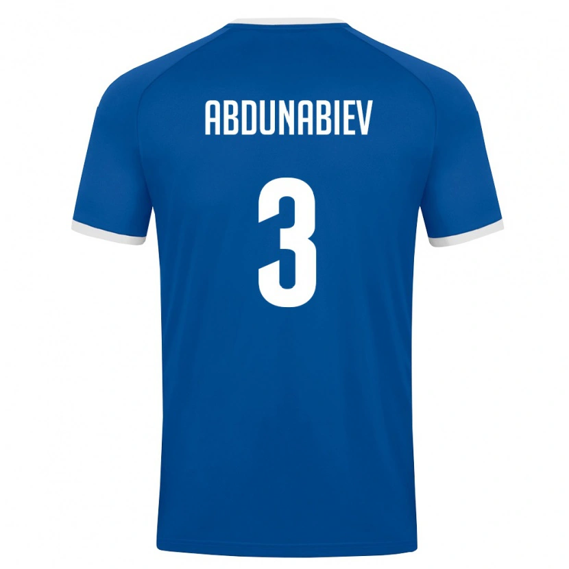 Danxen Dětské Uzbekistán Adis Abdunabiev #3 Královská Modrá Bílá Domů Hráčské Dresy 26-28 Dres