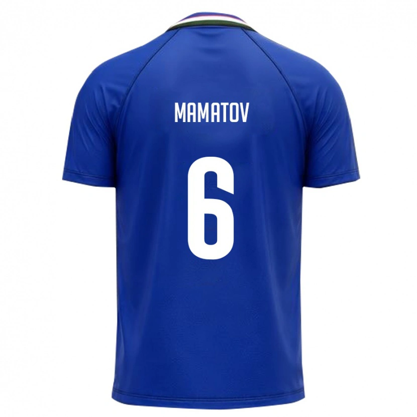 Danxen Dětské Uzbekistán Mukhammadjon Mamatov #6 Královská Modrá Bílá Domů Hráčské Dresy 26-28 Dres