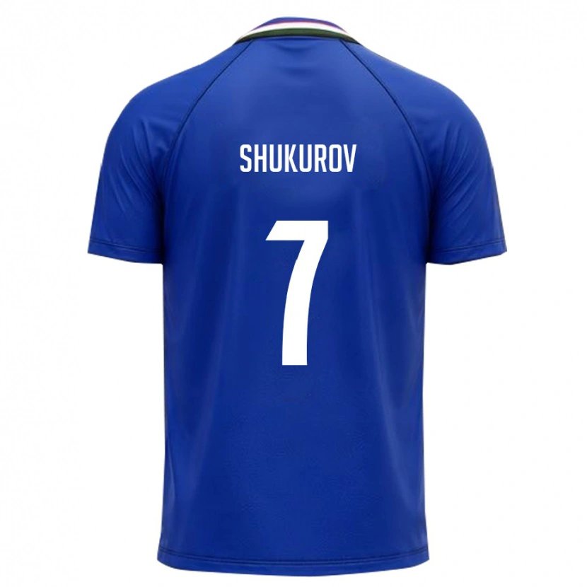Danxen Dětské Uzbekistán Otabek Shukurov #7 Královská Modrá Bílá Domů Hráčské Dresy 26-28 Dres