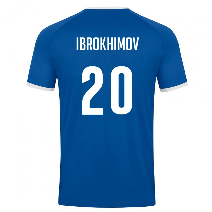 Danxen Dětské Uzbekistán Ibrokhim Ibrokhimov #20 Královská Modrá Bílá Domů Hráčské Dresy 26-28 Dres