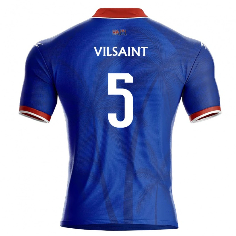 Danxen Dětské Haiti Jaylen Vilsaint #5 Modrá Červená Bílá Domů Hráčské Dresy 26-28 Dres