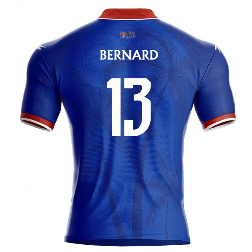 Danxen Dětské Haiti Dave Bernard #13 Modrá Červená Bílá Domů Hráčské Dresy 26-28 Dres