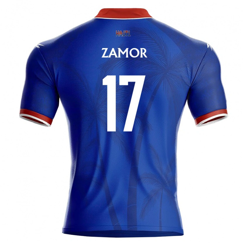 Danxen Dětské Haiti Medinel Zamor #17 Modrá Červená Bílá Domů Hráčské Dresy 26-28 Dres