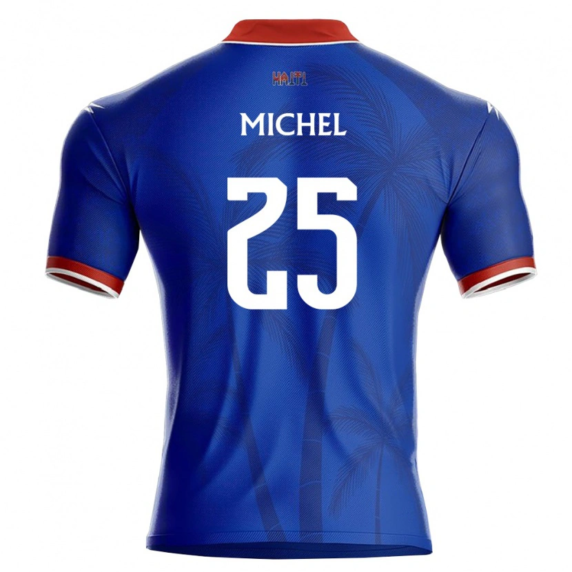 Danxen Dětské Haiti Téo James Michel #25 Modrá Červená Bílá Domů Hráčské Dresy 26-28 Dres