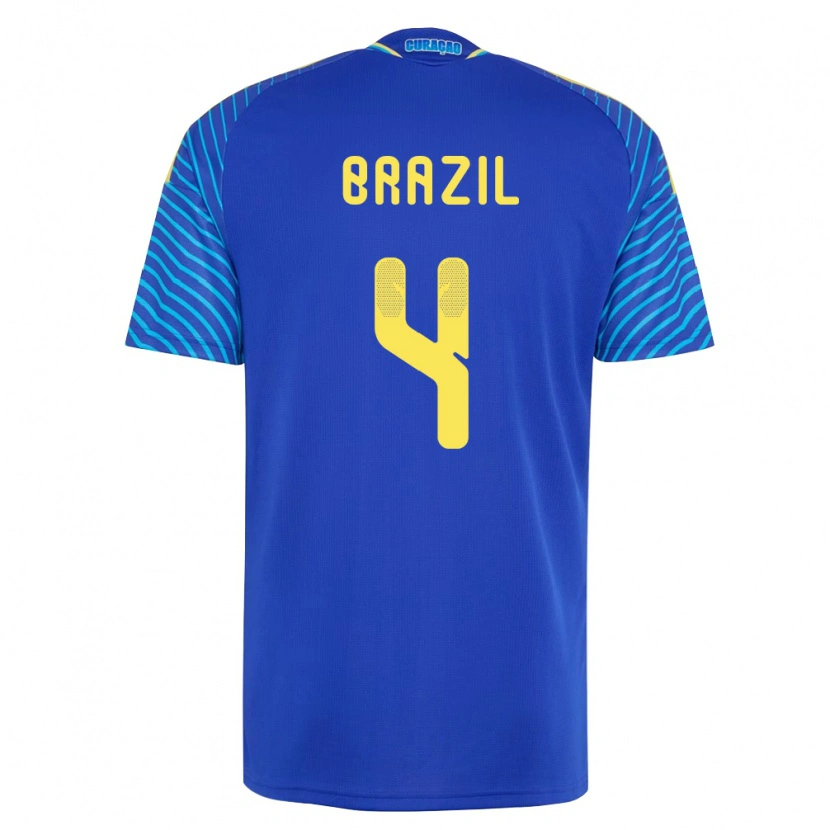 Danxen Dětské Curaçao Keano Brazil #4 Námořnická Bílá Domů Hráčské Dresy 26-28 Dres