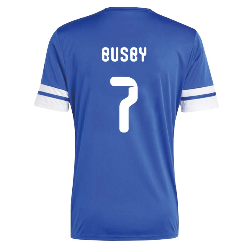 Danxen Dětské Curaçao Dayvi Busby #7 Námořnická Bílá Domů Hráčské Dresy 26-28 Dres