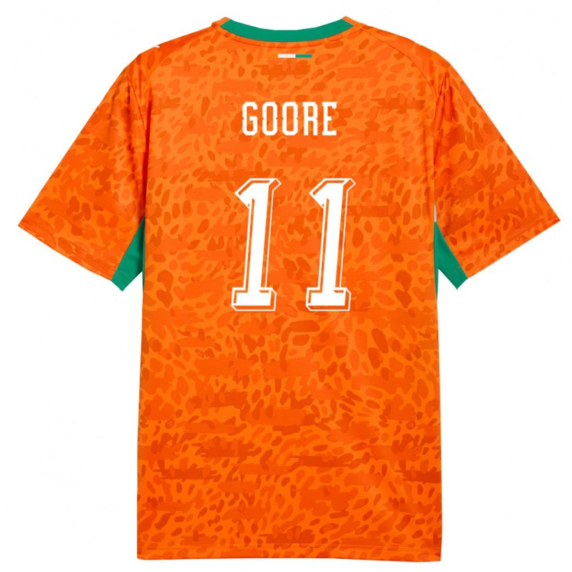 Danxen Dětské Pobřeží Slonoviny Hyllarion Goore #11 Oranžová Zelená Bílá Domů Hráčské Dresy 26-28 Dres