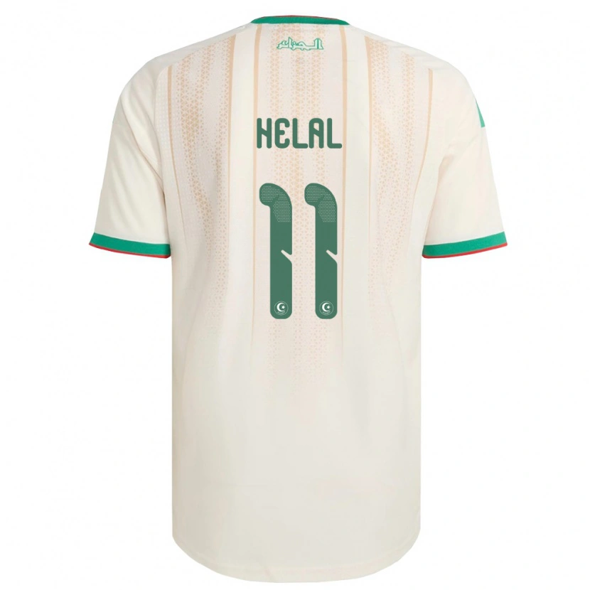 Danxen Dětské Alžírsko Mounir Helal #11 Smetanová Zelená Červená Domů Hráčské Dresy 26-28 Dres