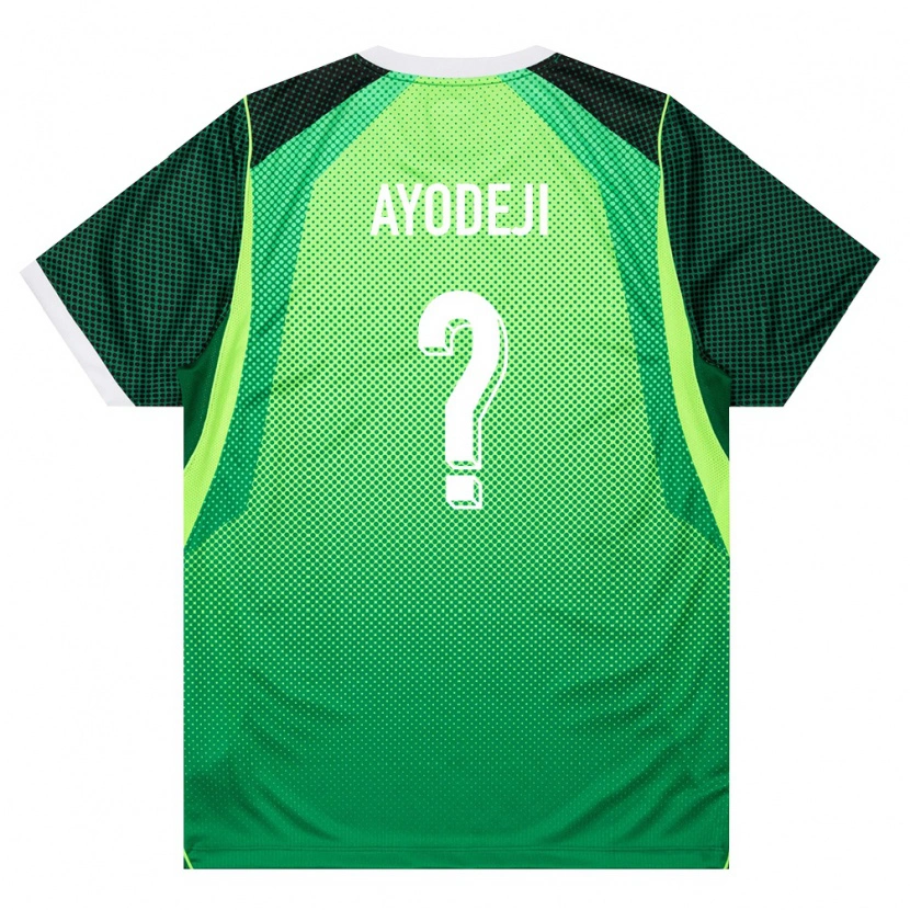 Danxen Dětské Nigérie Malomo Ayodeji #0 Zelená Bílá Domů Hráčské Dresy 26-28 Dres