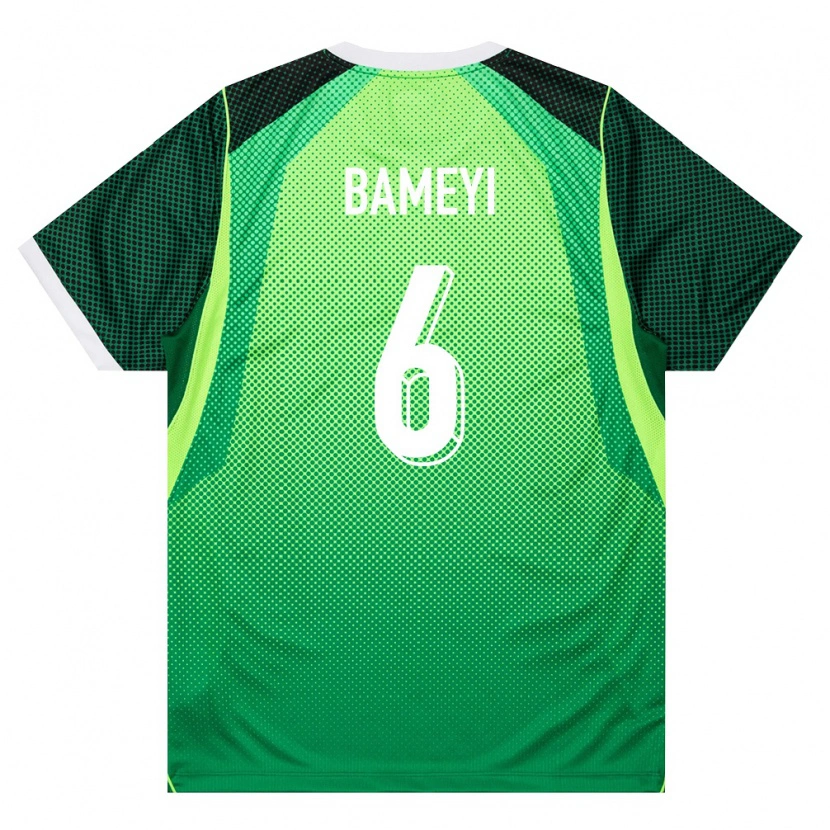 Danxen Dětské Nigérie Daniel Bameyi #6 Zelená Bílá Domů Hráčské Dresy 26-28 Dres