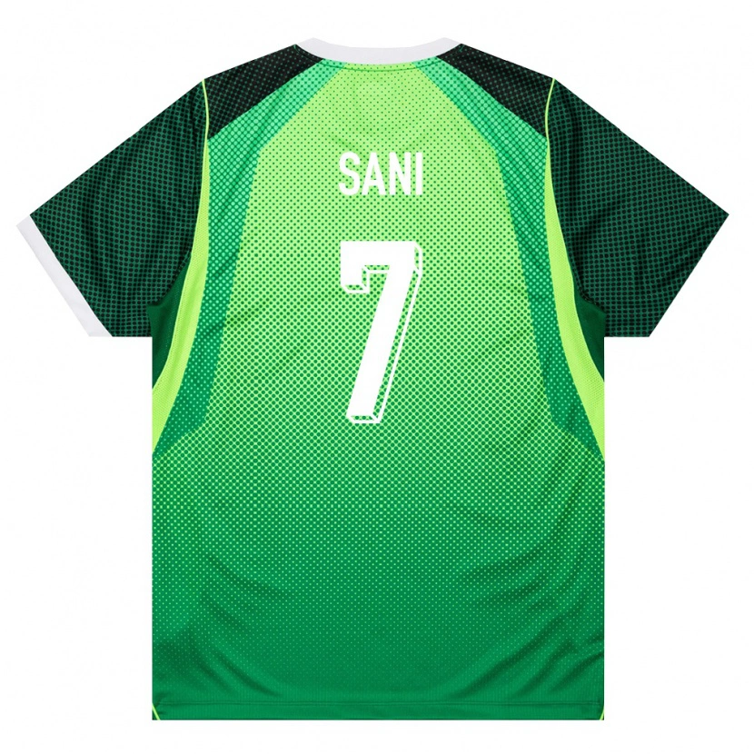 Danxen Dětské Nigérie Suleman Sani #7 Zelená Bílá Domů Hráčské Dresy 26-28 Dres
