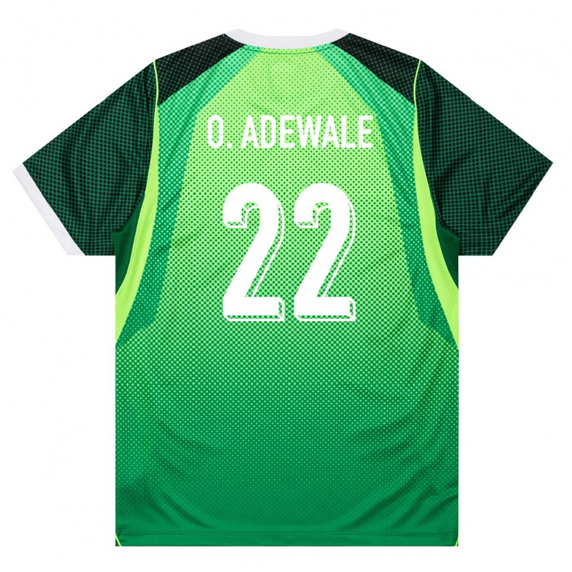 Danxen Dětské Nigérie Quadri Oluwatobiloba Adewale #22 Zelená Bílá Domů Hráčské Dresy 26-28 Dres